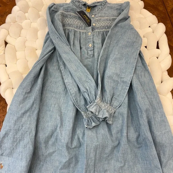 ralph lauren light blue dress The Long Alexis Dress in Light Blue L